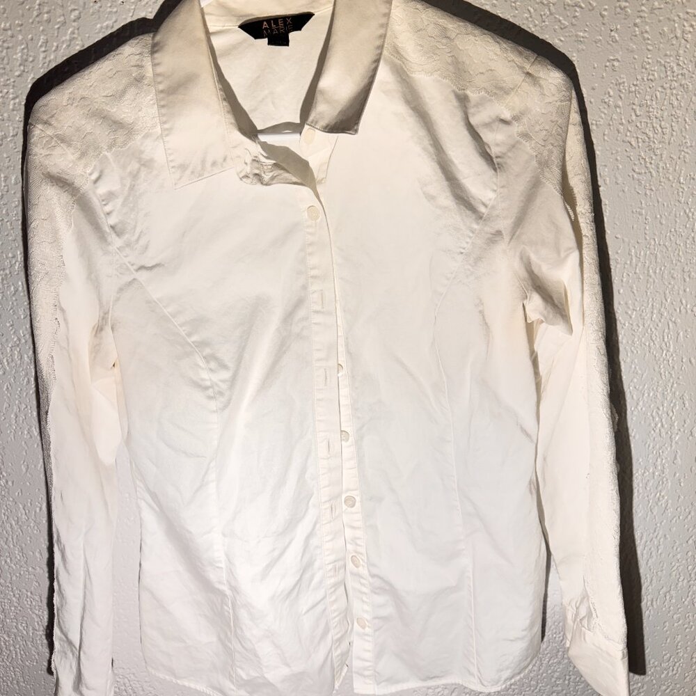 Alex Marie Long Sleeve Button-Up Blouse